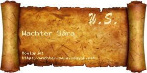 Wachter Sára névjegykártya